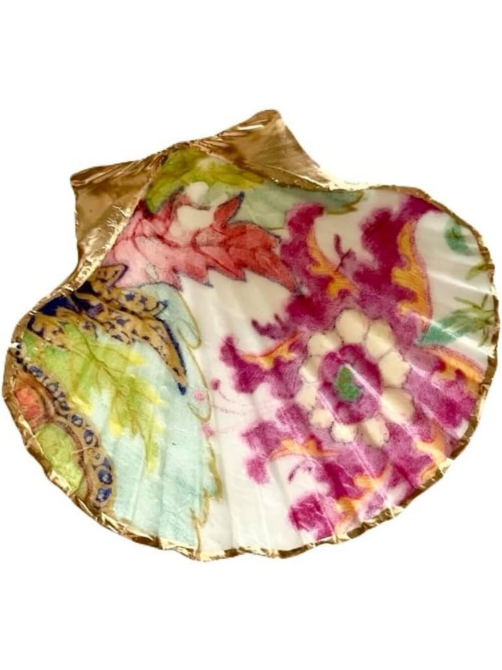 Charming Floral Chinoiserie Jewelry Tray | Handmade Trinket Dish for Gifts